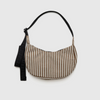 Brown Striped Baggu Small Crescent Bag at Golden Rule Gallery
