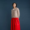 Buttoned Cashmere Alden Cardigan in Mink by Hansel from Basel at Golden Rule Gallery