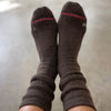 Tall Brown Wool Socks