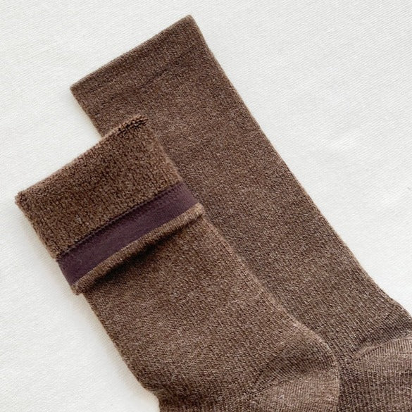Le Bon Shoppe Wood Brown Socks