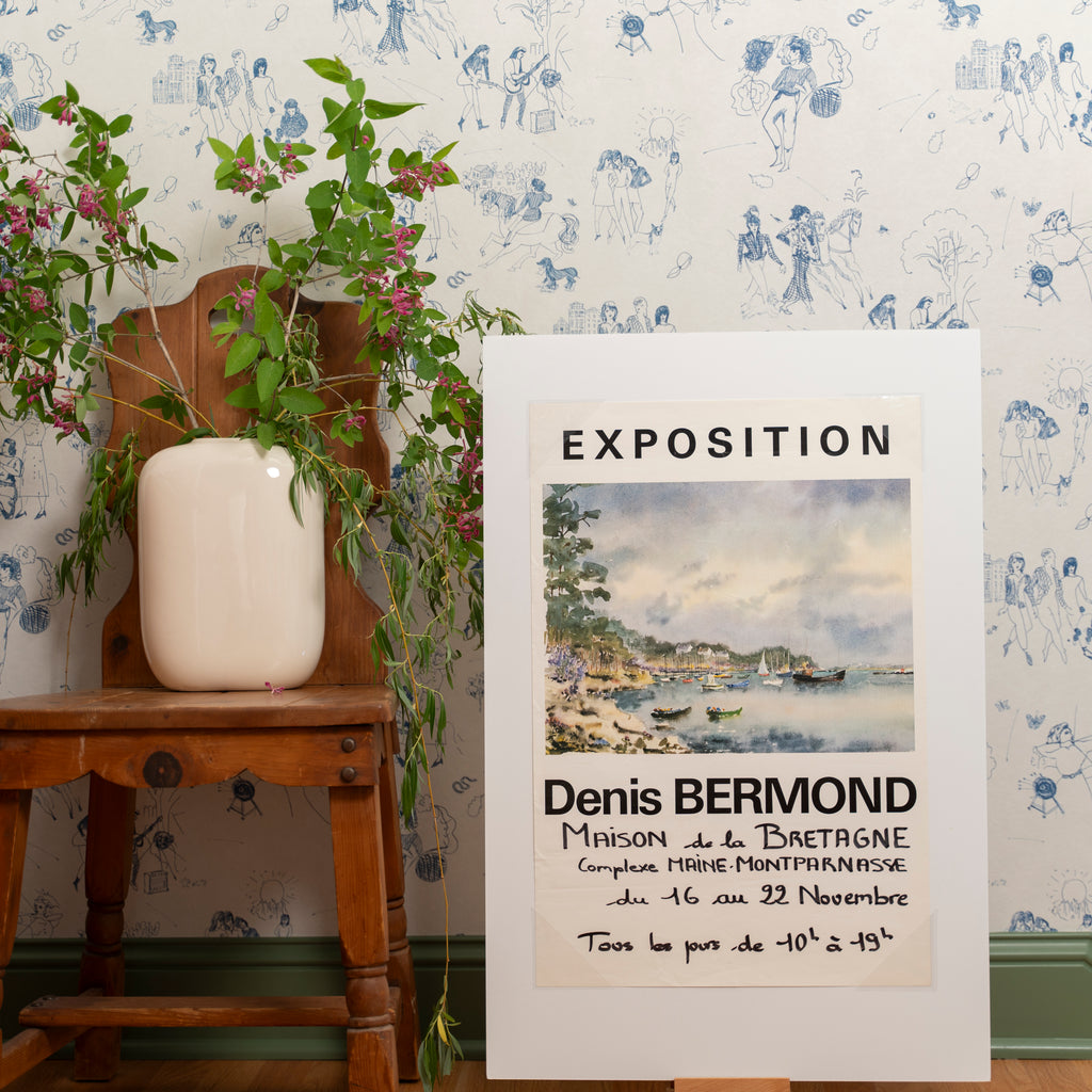 Vintage Denis Bermond French Exhibition Poster