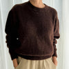 Finn Mohair Brown Crew Neck Sweater