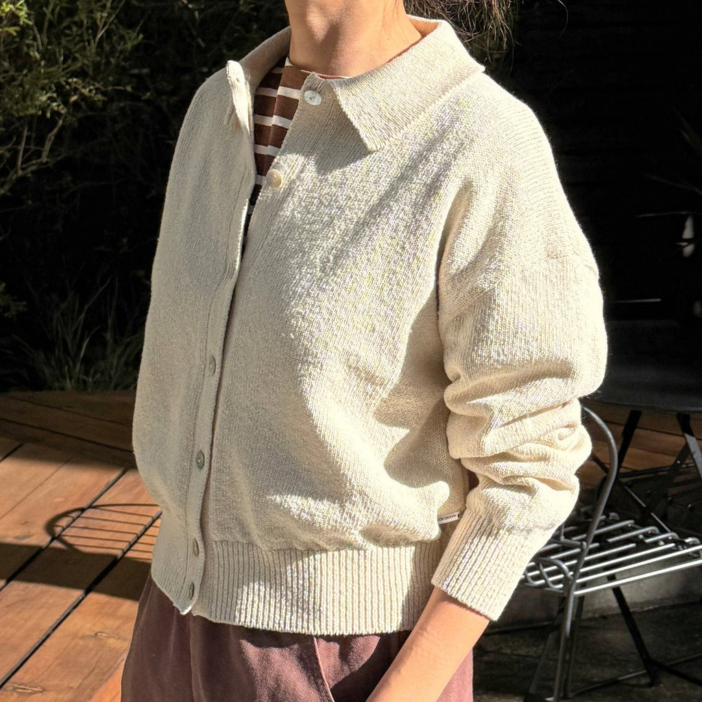 The Club Cardigan by Le Bon Shoppe in Naturel