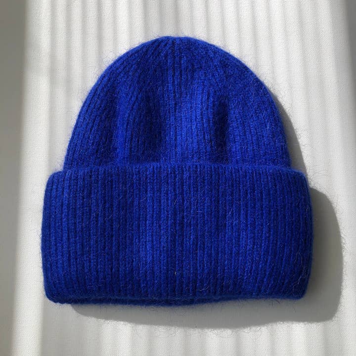 Cobalt Blue Thick Winter Beanie