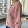 Rose Pink Cozy Cardigan Sweater with Shell Buttons