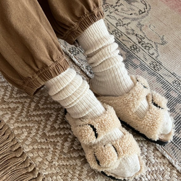 Thick Cozy Warm Socks in Cream