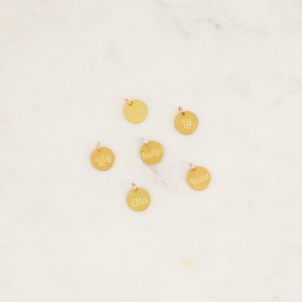 Custom Name Engraved Charm for Jewelry