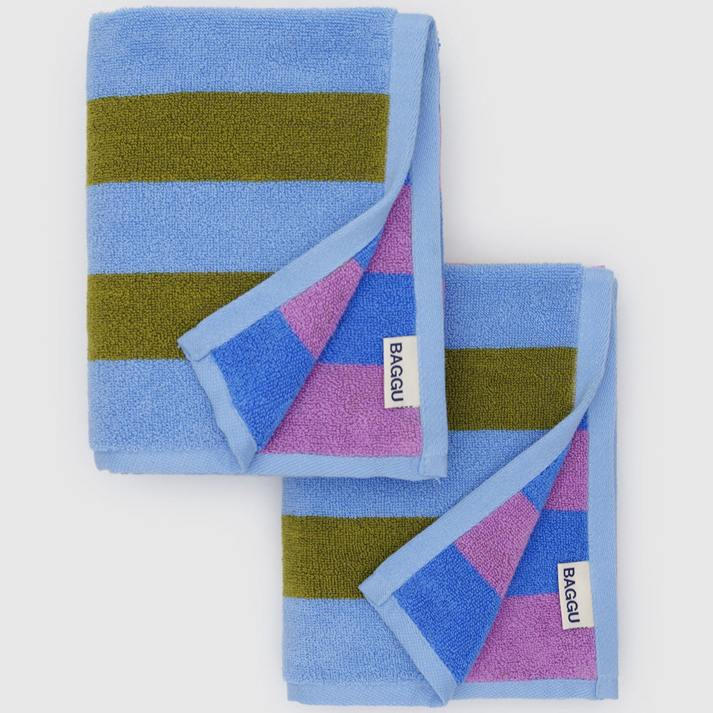 Cabana Stripe Hand Towels By Baggu at Golden Rule Gallery