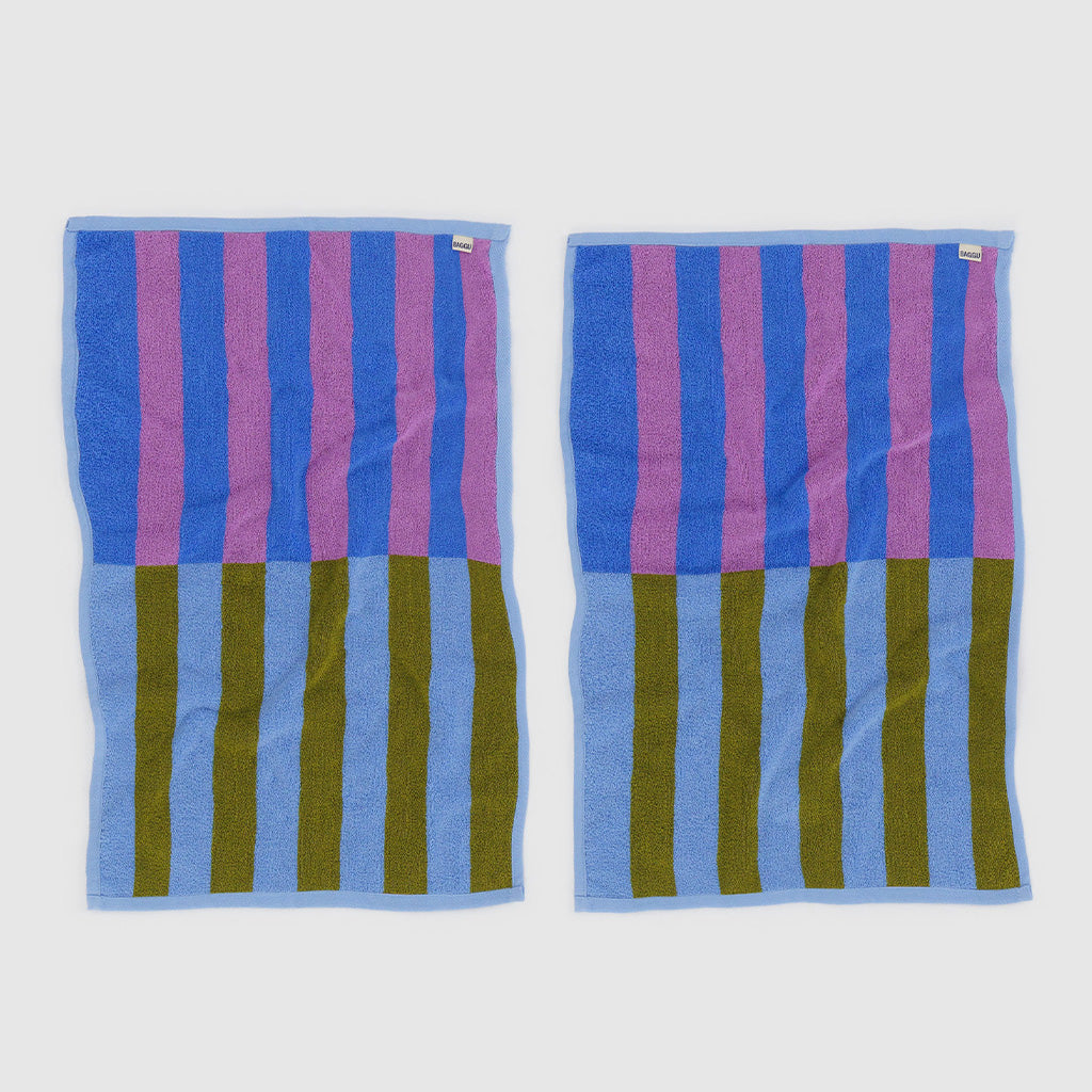 Cabana Striped Towels for Bathroom by Baggu at Golden Rule Gallery