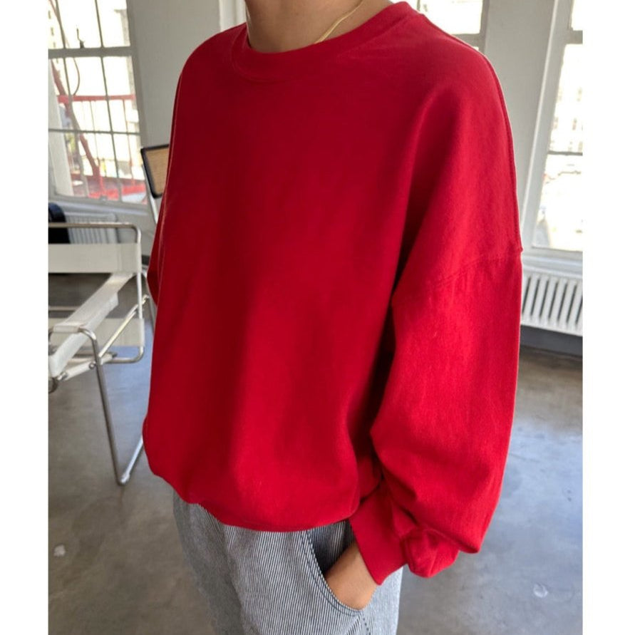 Cali Jersey Sweatshirt in Chili Red at Golden Rule