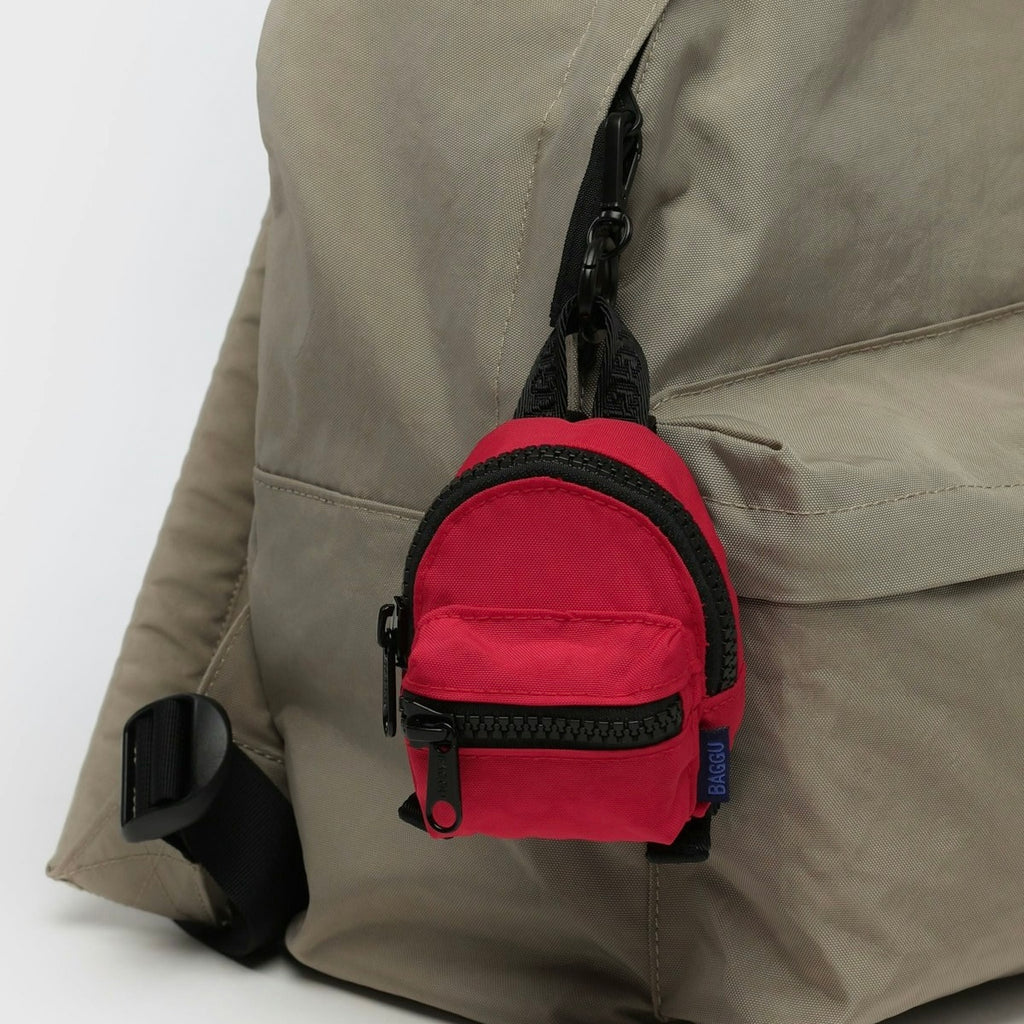 Candy Apple Red Baggu Backpack Charm at Golden Rule Gallery
