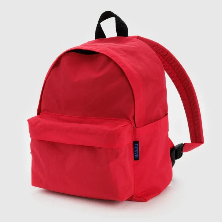 Candy Apple Red Baggu Medium Nylon Backpack at Golden Rule Gallery