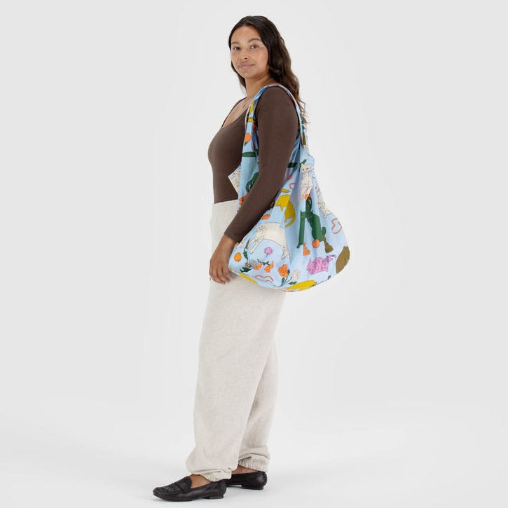 Cats and Flowers Baggu Big Reusable Tote Bag at Golden Rule Gallery