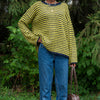 Chartreuse Striped Pullover Sweater By Hansel From Basel at Golden Rule Gallery