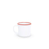 Red Rimmed Enamel Camping Mug