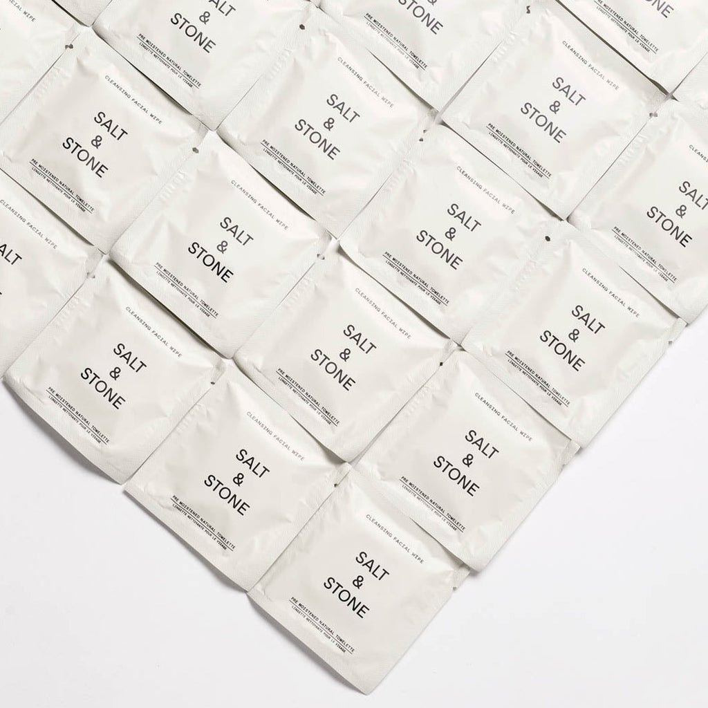 Cleansing Individually-Wrapped Bamboo Facial Wipe By Salt and Stone at Golden Rule Gallery
