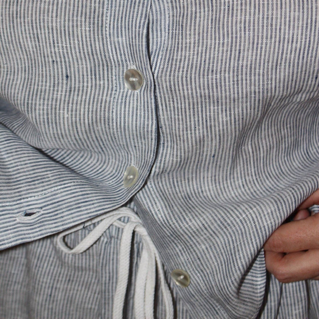 Close Up of Na Nin Ryan Linen Top