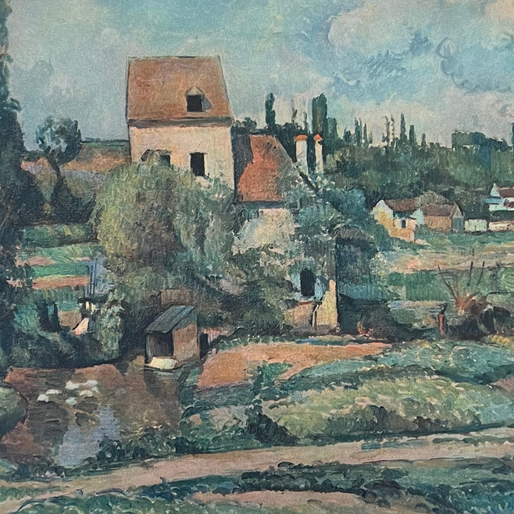 Close Up of Vintage Cezanne Landscape Art Print
