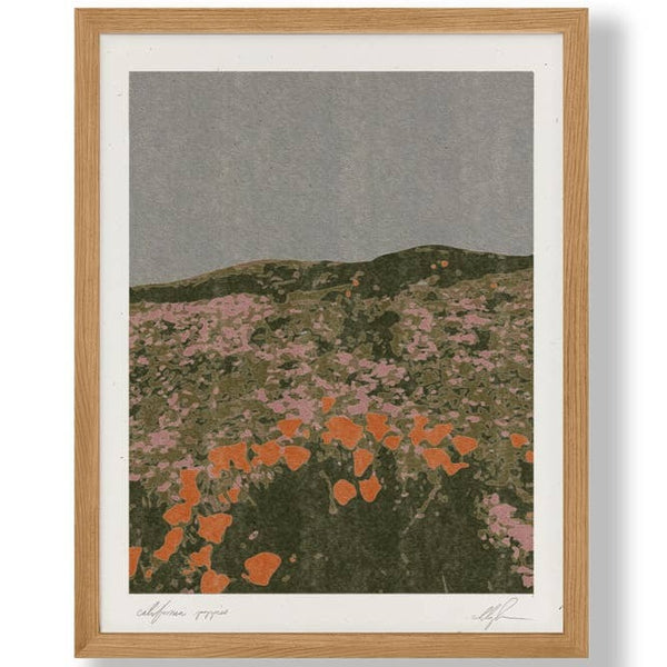 Cocoshalom "California Poppies" Floral Art Print at Golden Rule Gallery in Excelsior, Minnesota