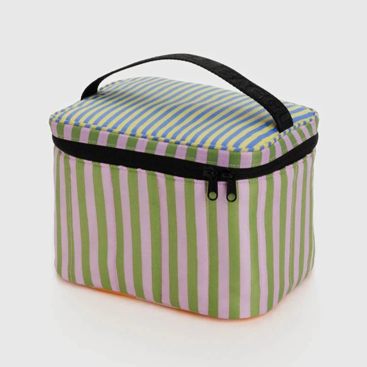 Colorful Hotel Stripe Baggu Puffy Lunch Bag at Golden Rule Gallery