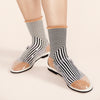 Corbusier Crew Socks by Hansel from Basel in Black and White Stripe at Golden Rule Gallery