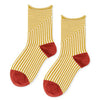 Corbusier Crew Socks in Yellow Stripe at Golden Rule Gallery