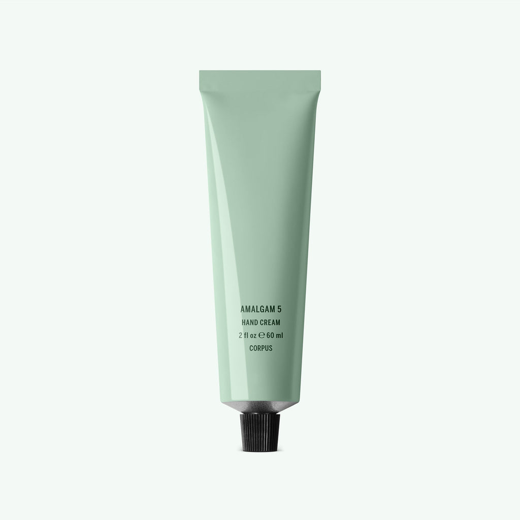 Green tube of Corpus hand cream in Amalgam 5