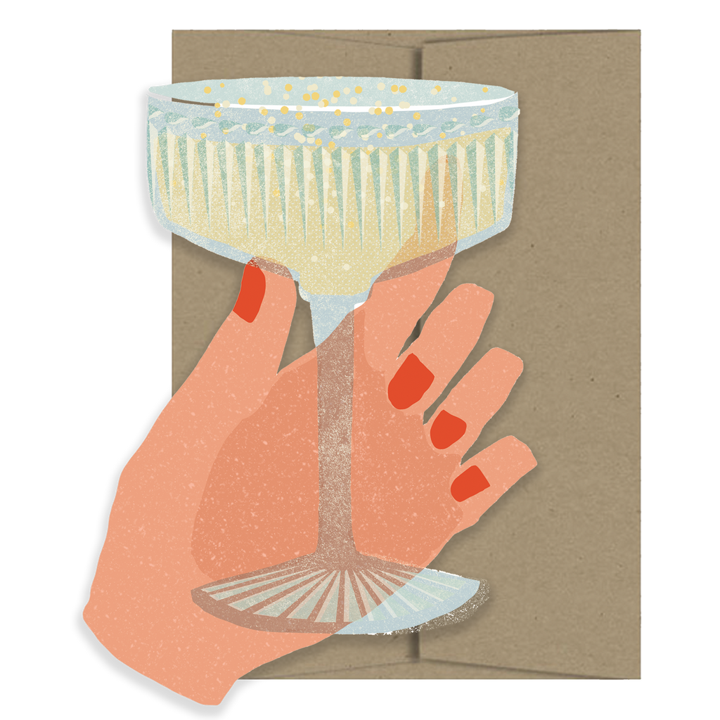 Coupe Chin-Chin Die Cut Card