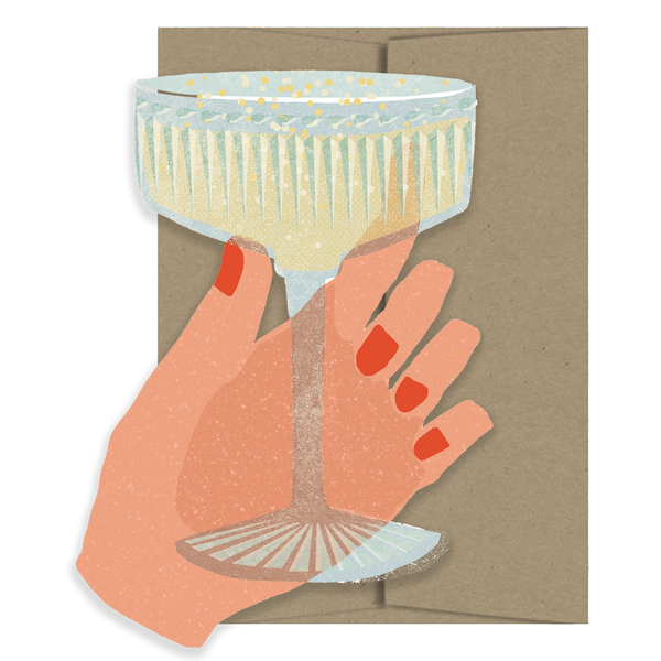 Coupe Chin-Chin Die Cut Card