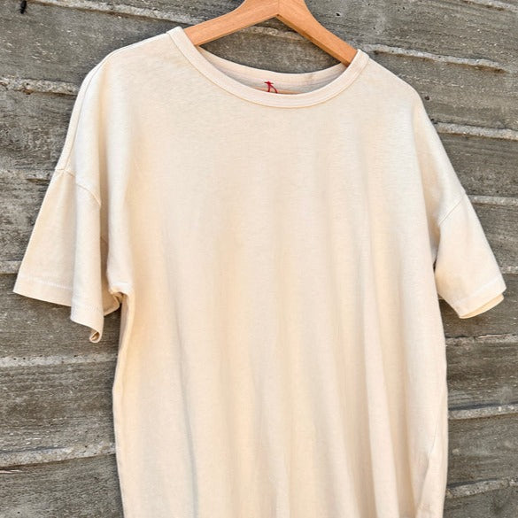Cream Colored Tee Shirt by Le Bon Shoppe at Golden Rule Gallery