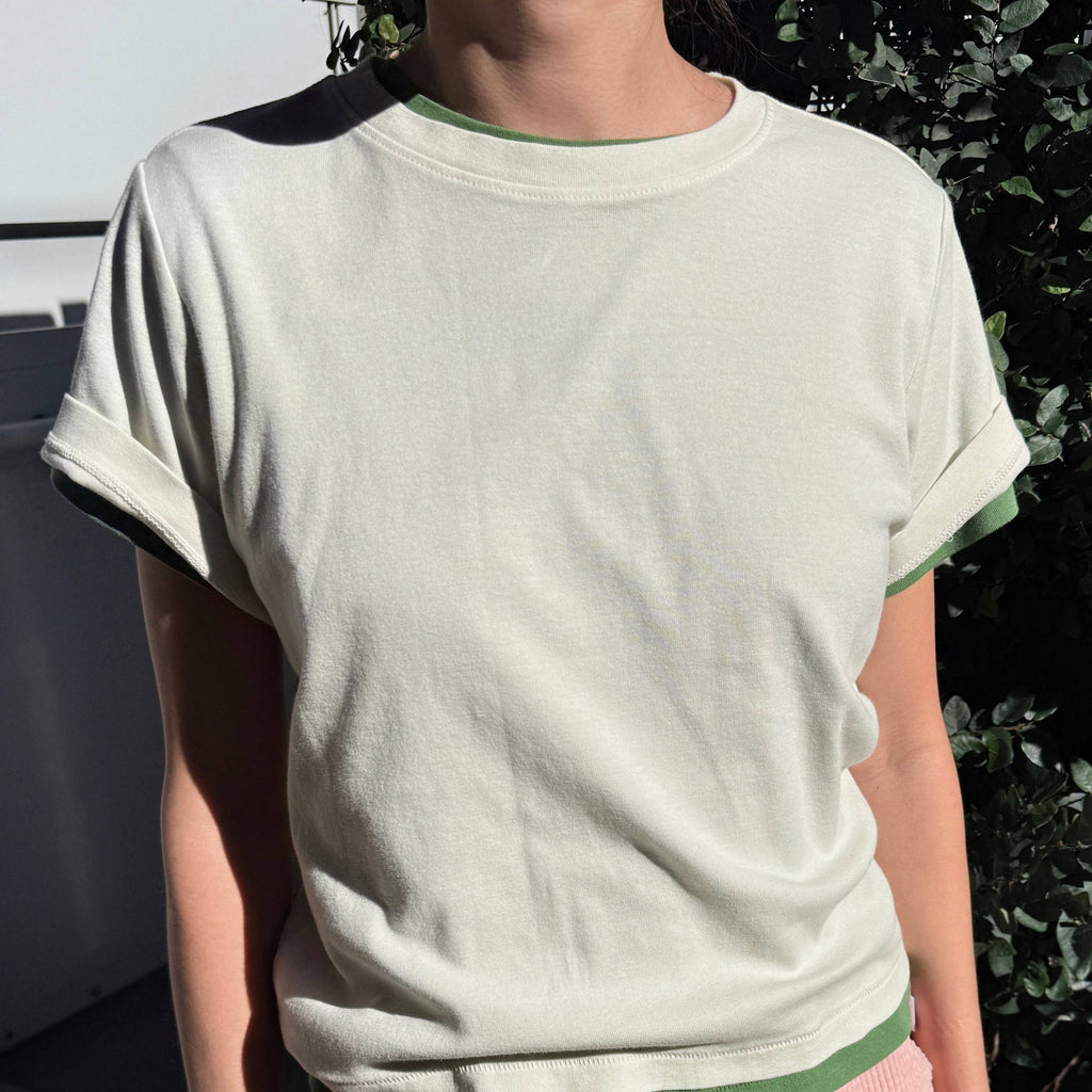 100% Cotton Cream Tee Shirt