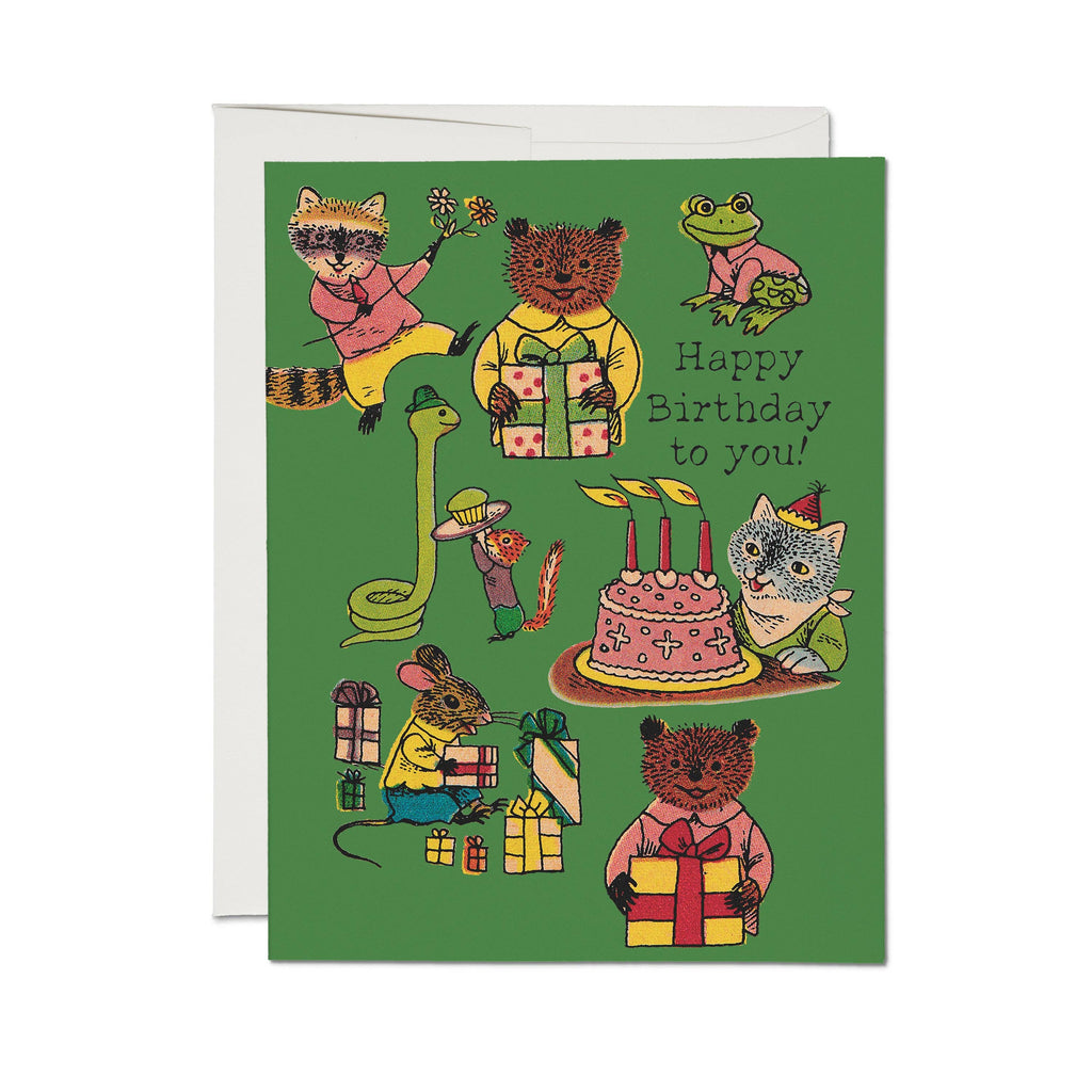 Critter Animals Birthday Card Designed by Richard Scarry