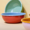 Crow Canyon Home x The Get Out 24 oz Red and Blue Enamelware Cereal Bowls 