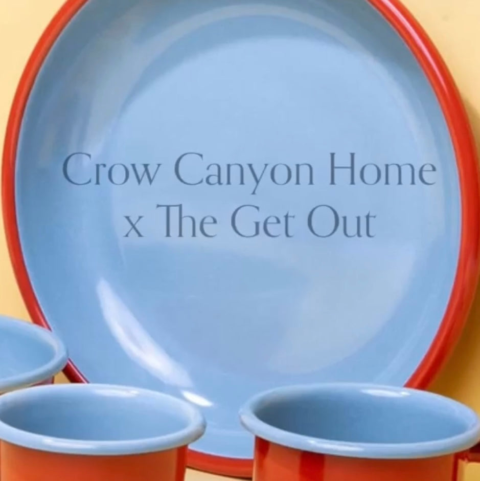 Blue and Red Crow Canyon Home x The Get Out Red and Blue Enamelware