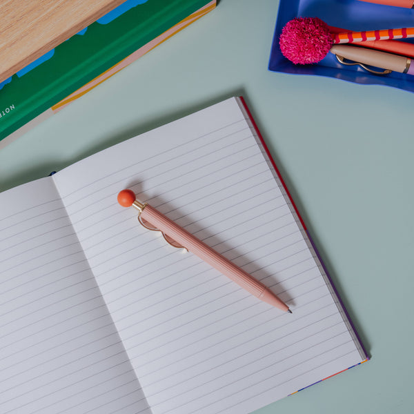 Curve Ballpoint Pen in Pink and Orange