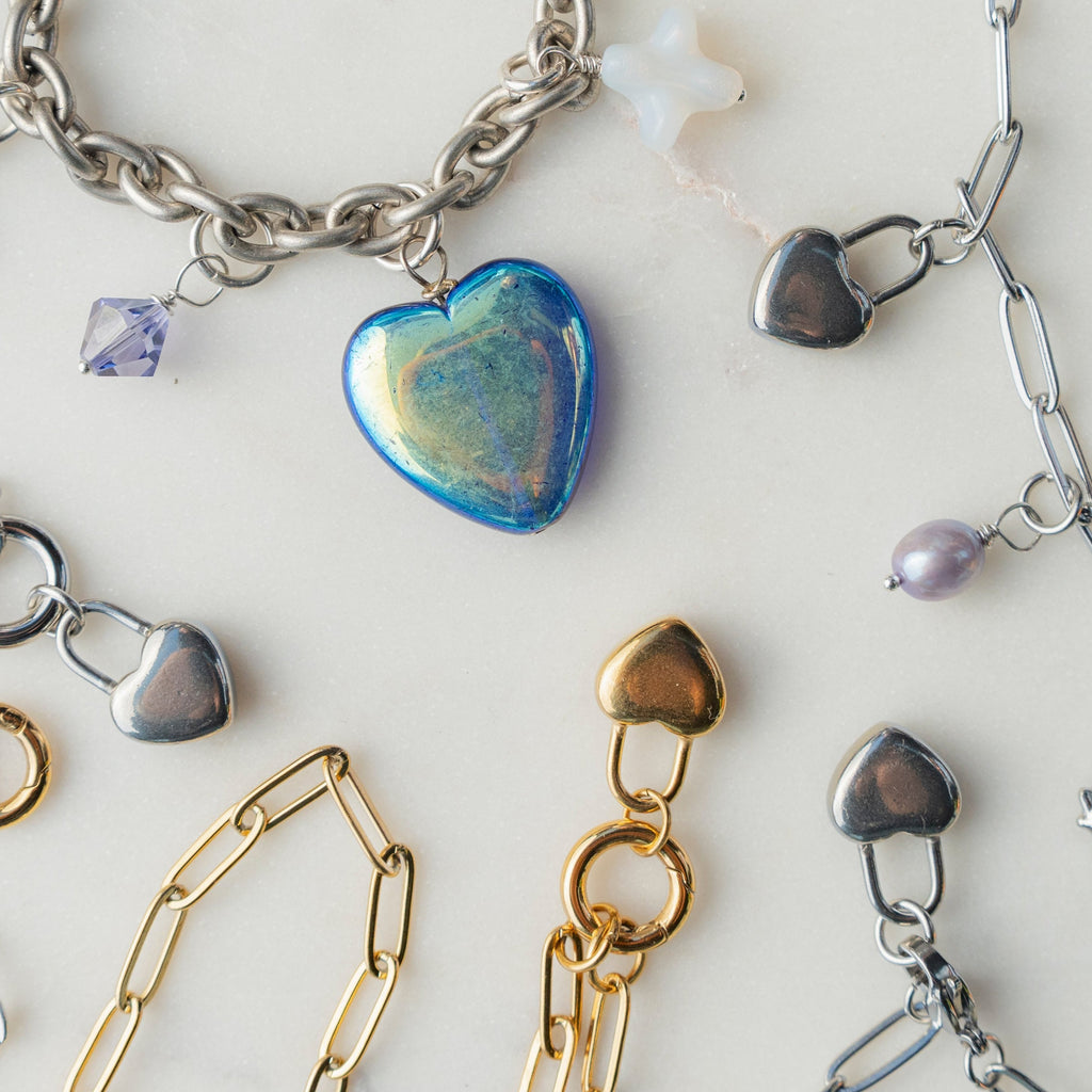 Heart Charms and Charm Bracelets at Golden Rule Gallery in Excelsior, Minnesota