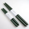 Forest Green Beeswax Taper Candles 