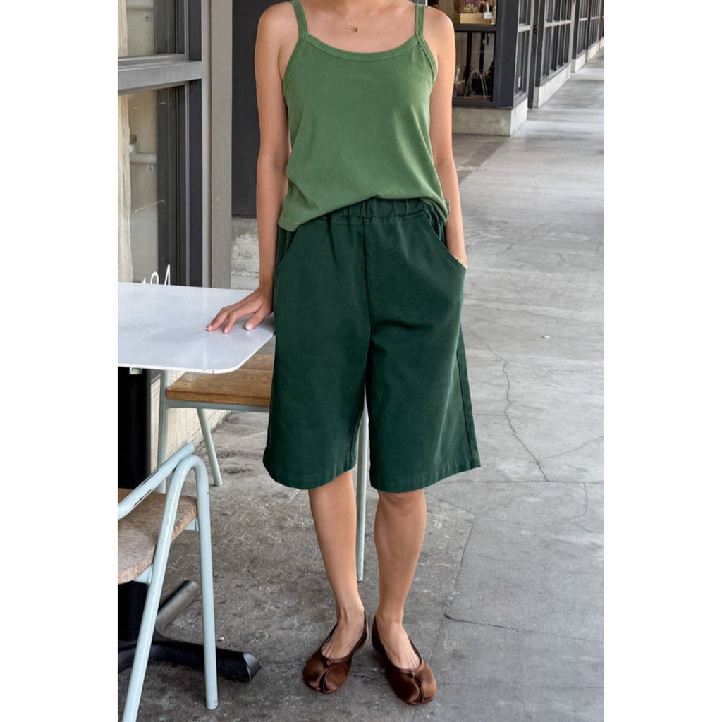 Thick Canvas Long Shorts by Le Bon Shoppe