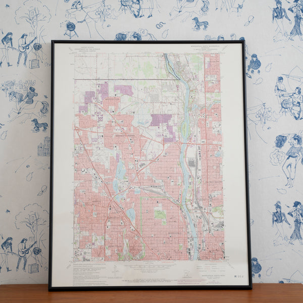 Vintage Minneapolis Topigraphical Map