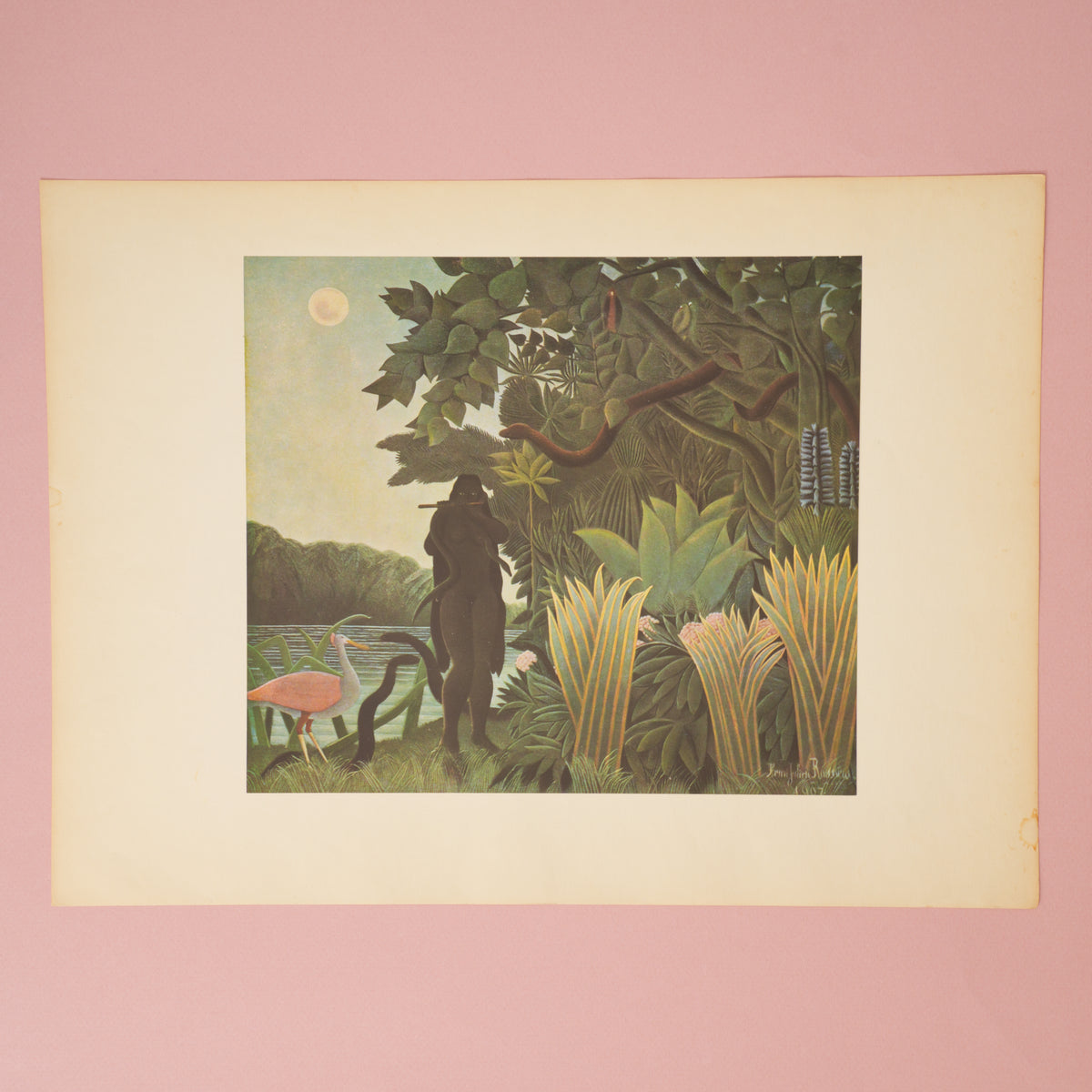 Rare Vintage 1950s Rousseau “Snake Charmer” Swiss Art Print – GOLDEN ...