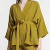 Sustainable Laude the Label Georgia Wrap Top in Green