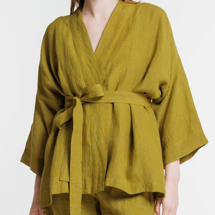 Sustainable Laude the Label Georgia Wrap Top in Green