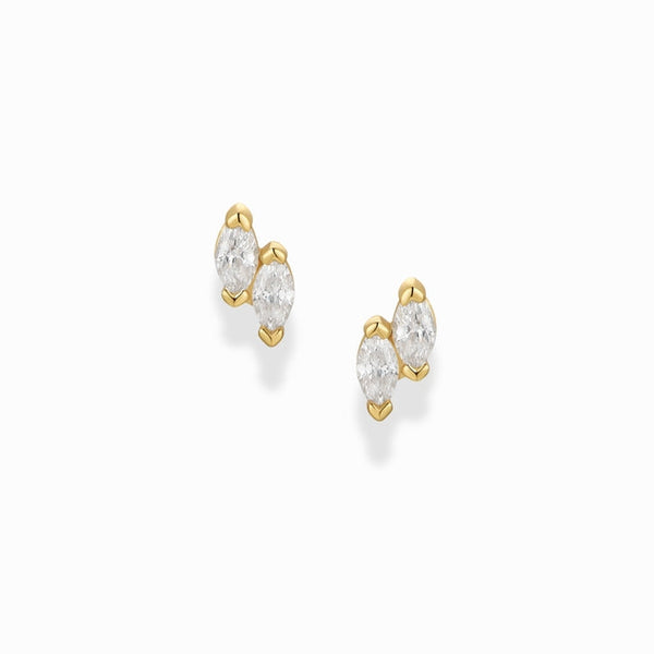 Dainty Ruth Studs in Gold Mod + Jo