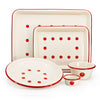 Dan Pelosi x CCH Tomato Enamelware Variety Trays and Bowls at Golden Rule Gallery
