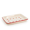 Dan Pelosi x CCH Tomato Red Rimmed Enamelware Trays at Golden Rule Gallery