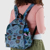 Digital Denim Birds Print Baggu Medium Nylon Backpack at Golden Rule Gallery