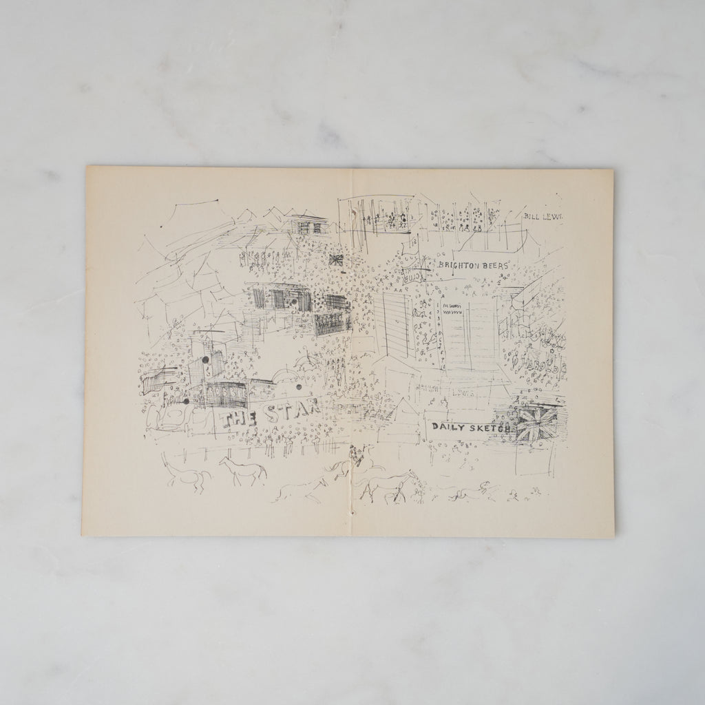 Dufy Races Daily Pencil Sketch at Golden Rule Gallery