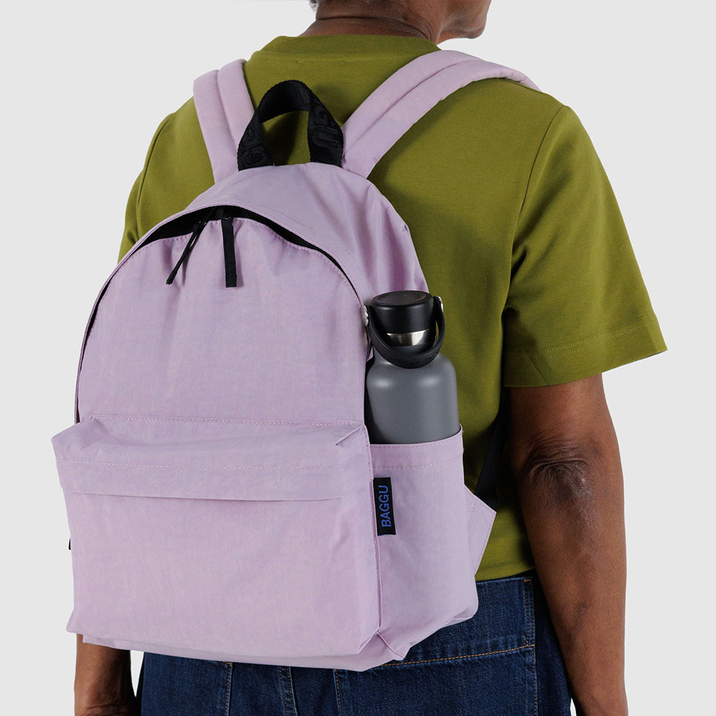 Dusty Pink Baggu Medium Nylon Backpack at Golden Rule Gallery