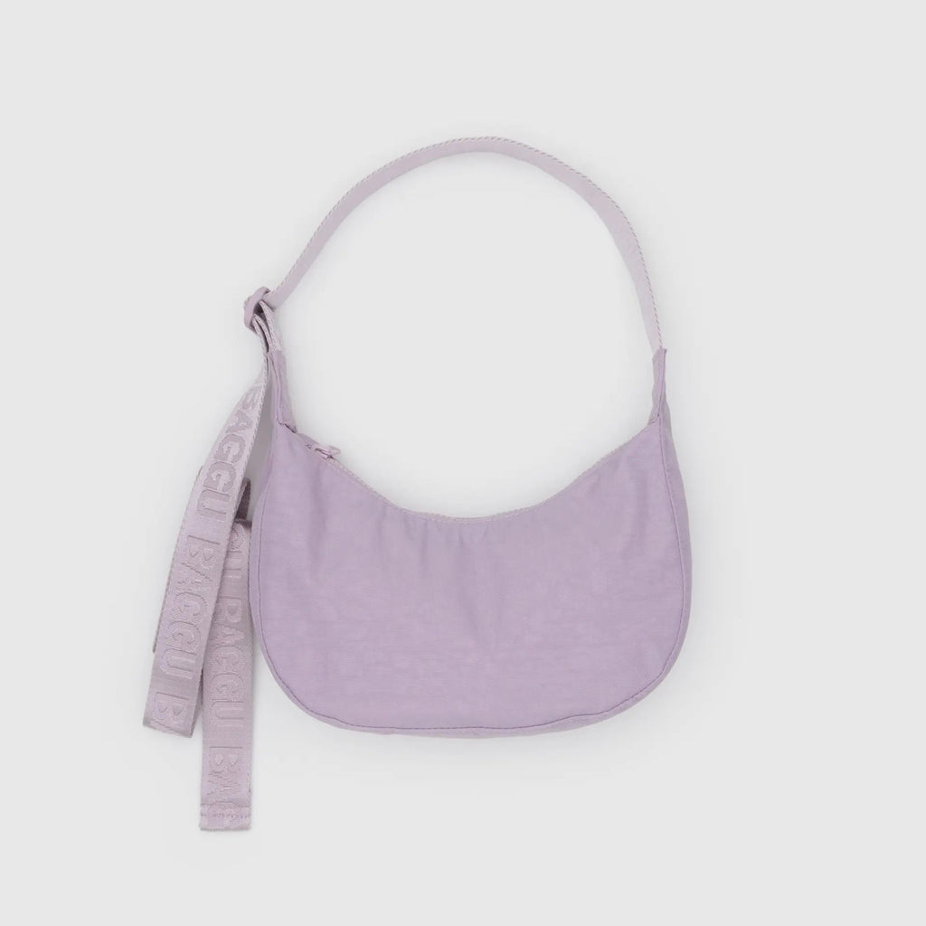 Dusty Pink With Key Chain Baggu Small Nylon Crescent Bag at Golden Rule Gallery