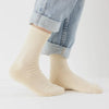 Ecru Cream Ribbed Baggu Socks at Golden Rule Gallery